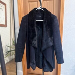 The Kooples Black Faux Fur Jacket